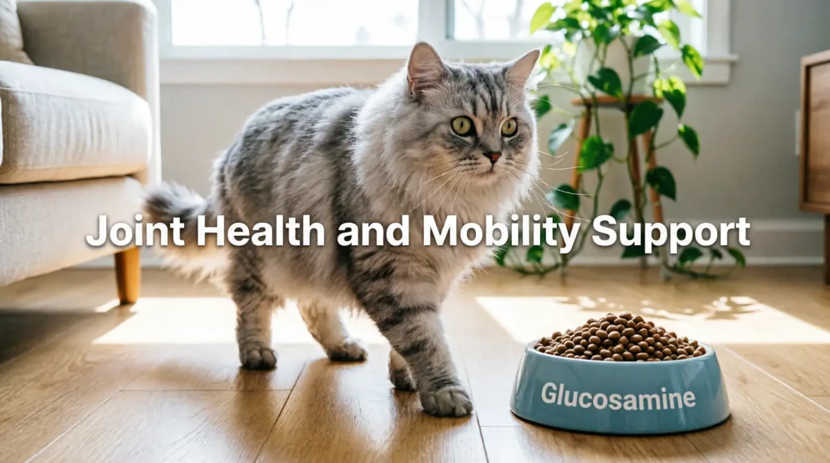Cat Food with Glucosamine for Joint Health and Senior Mobility Support